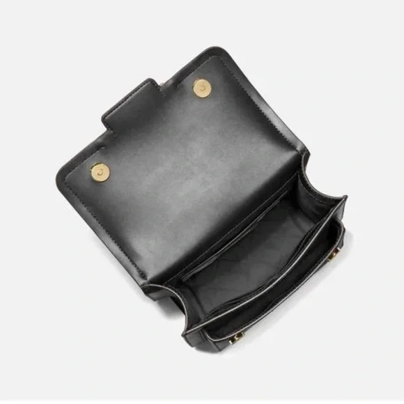 NWT MICHAEL KORS BLACK LEATHER CROSSBODY BAG - Picture 5 of 5